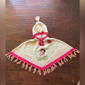 Y2K 2008 Dora the Explorer Kids Sweater Poncho